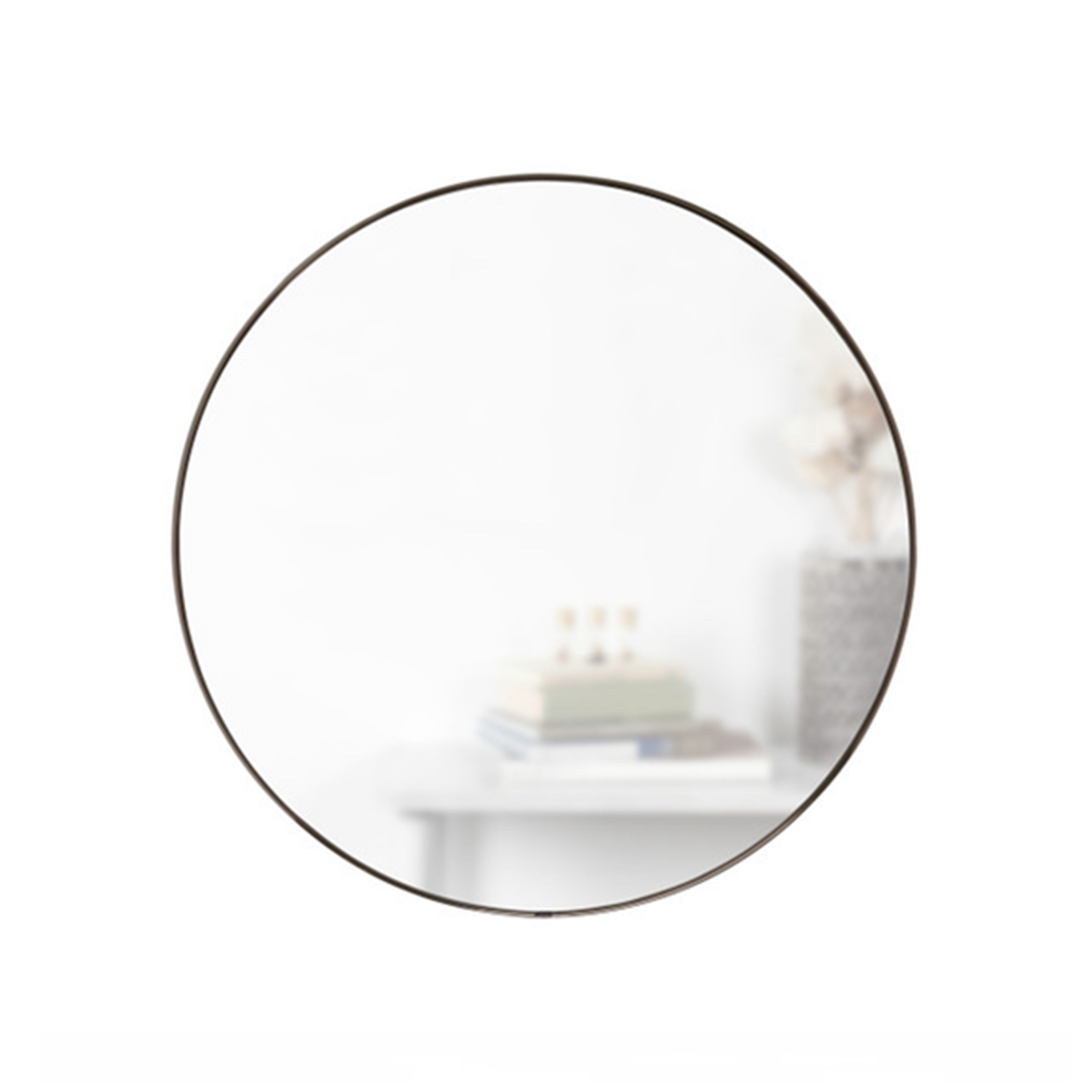 Hubba Round Mirror 86 cm - Titanium