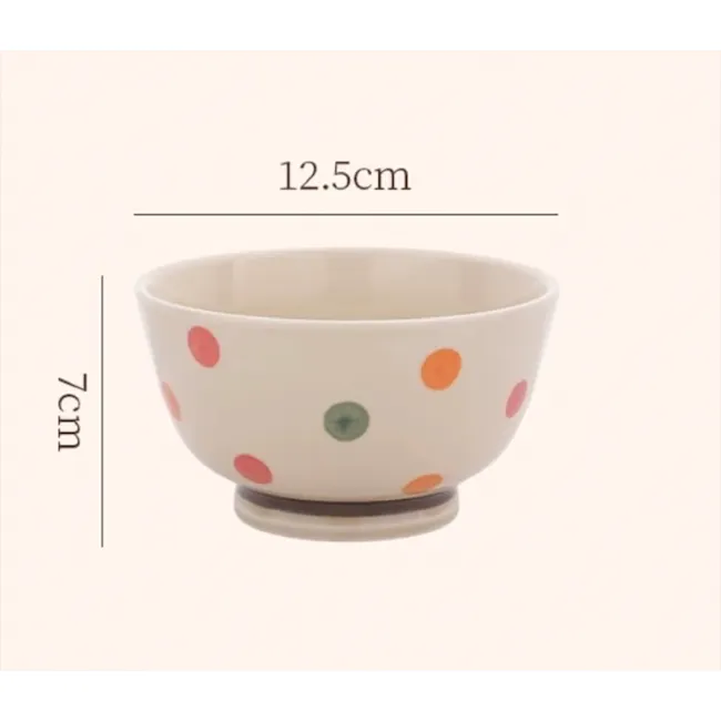 Mino Ceramic Rice Bowl - Maple Leaf - 3