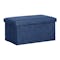 Domo Foldable Storage Bench Ottoman - Blue
