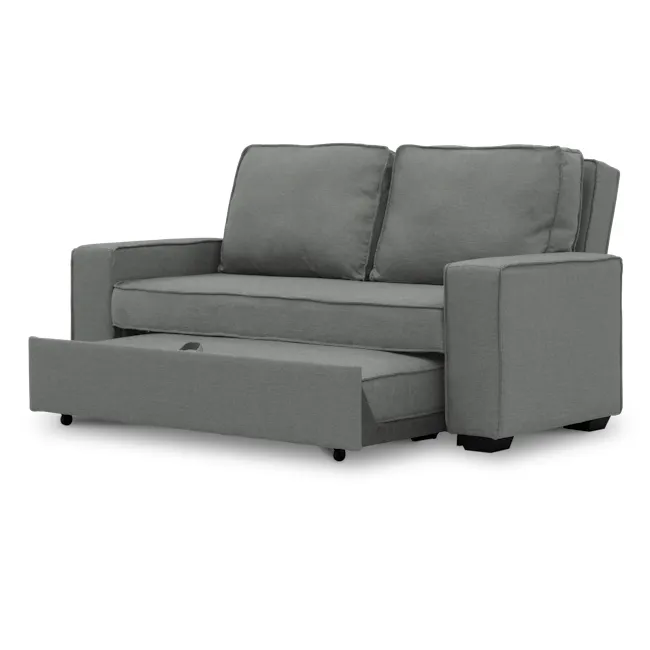 Arturo 3 Seater Sofa Bed - Pigeon Grey - 10 - Grey upholstered sectional sofa, modern design, comfortable seating, armrests
