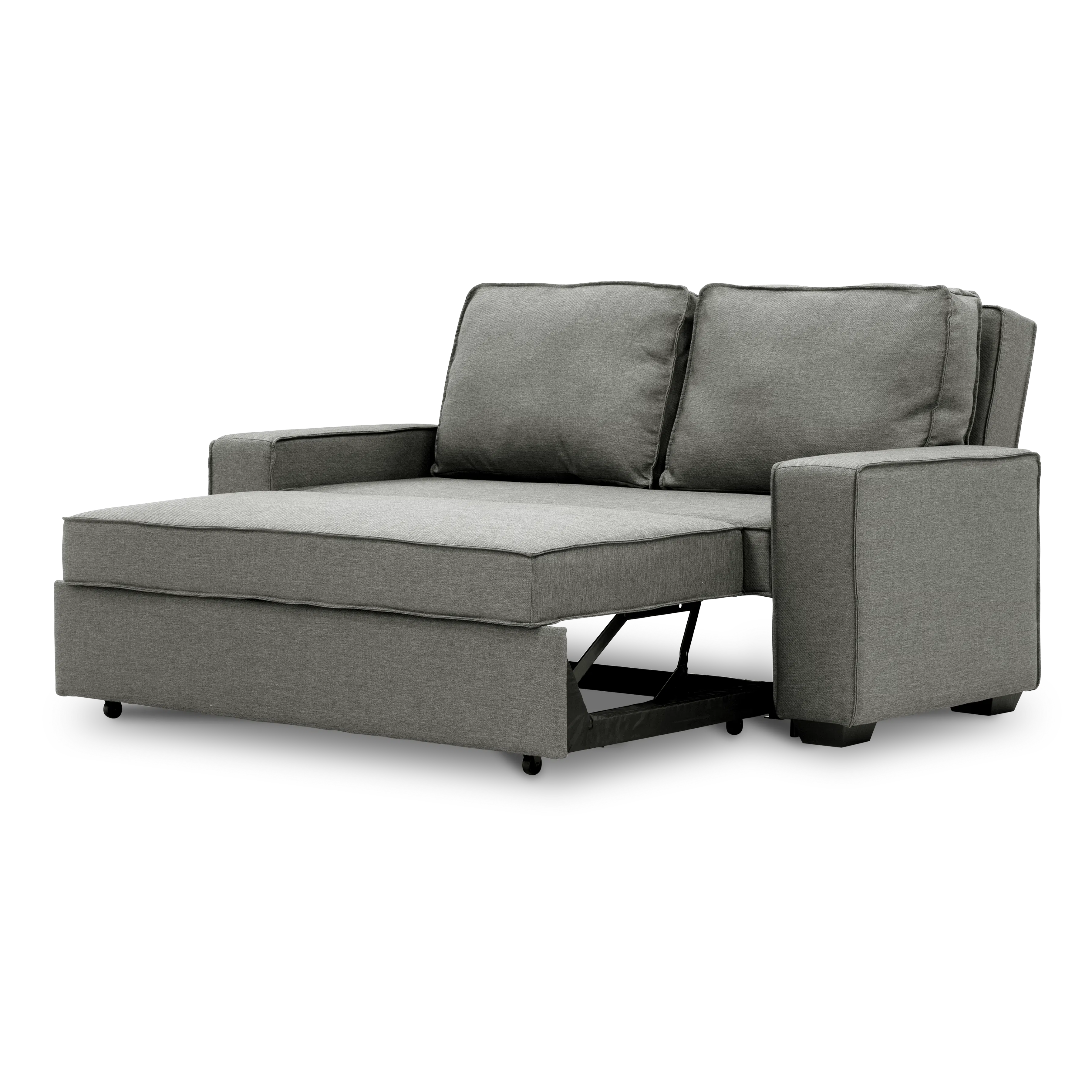Arturo 3 Seater Sofa Bed - Pigeon Grey - 11 - Grey upholstered sectional sofa, modern design, comfortable seating, armrests