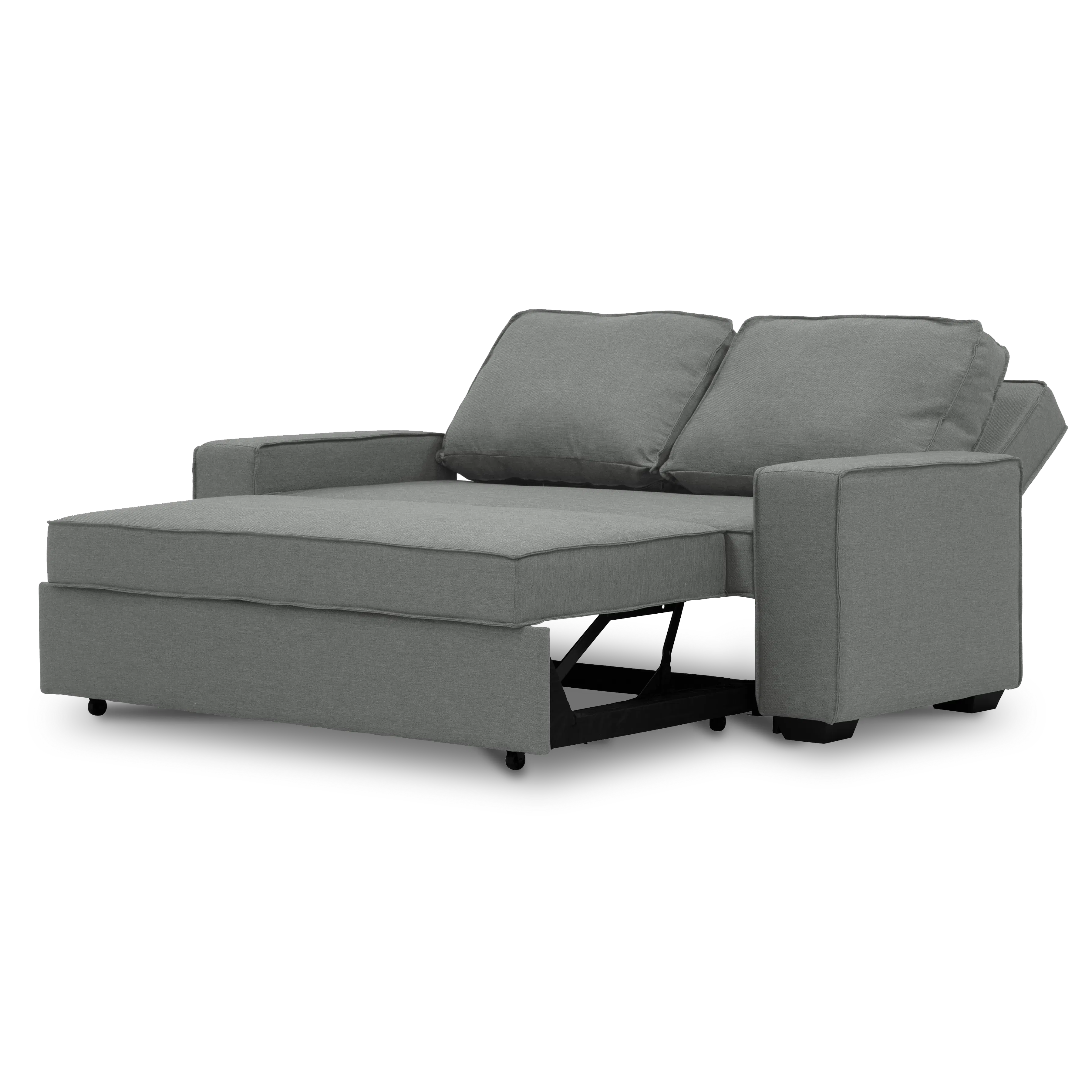 Arturo 3 Seater Sofa Bed - Pigeon Grey - 13 - Grey upholstered sectional sofa, modern design, comfortable seating, armrests