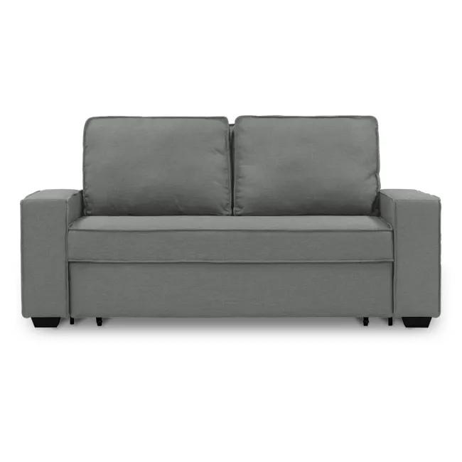 Arturo 3 Seater Sofa Bed - Pigeon Grey - 20 - Grey upholstered sofa, modern design, comfortable seating, minimalist style