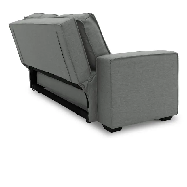 Arturo 3 Seater Sofa Bed - Pigeon Grey - 14 - Grey upholstered recliner, modern design, comfortable seating, sleek lines