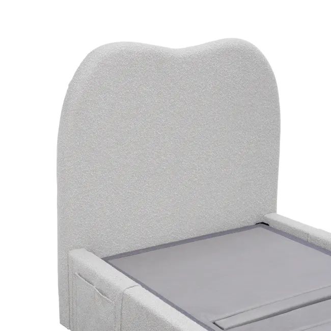 Lyra Super Single Adjustable Bed - Grey Boucle - 10