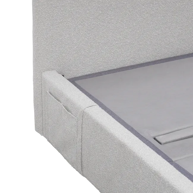 Lyra Super Single Adjustable Bed - Grey Boucle - 12