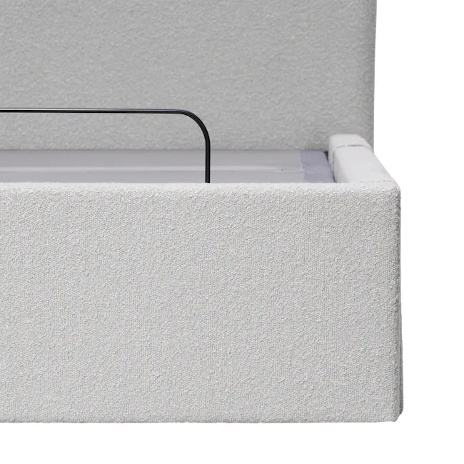 Lyra Super Single Adjustable Bed - Grey Boucle - 26