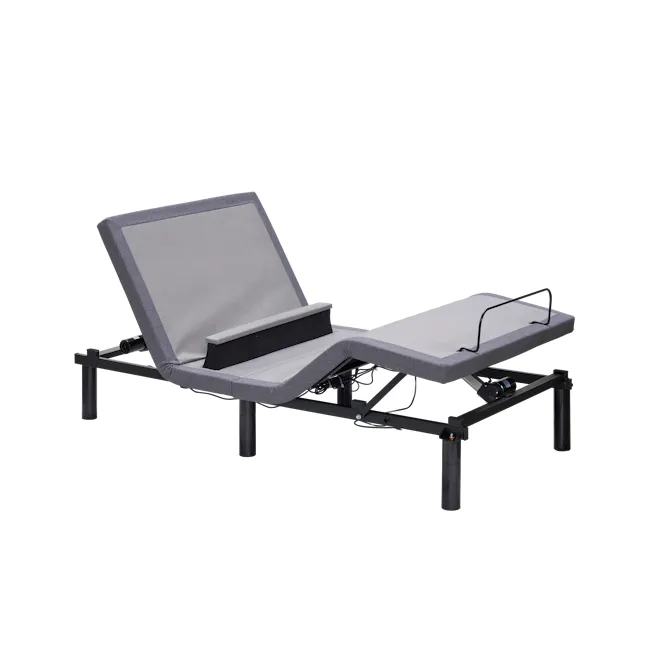 Lyra Super Single Adjustable Bed - Grey Boucle - 15