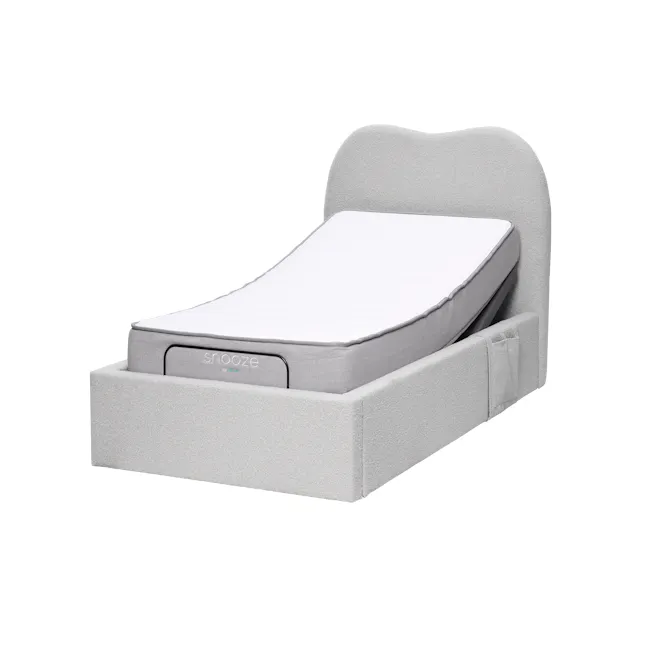 Lyra Super Single Adjustable Bed - Grey Boucle - 4