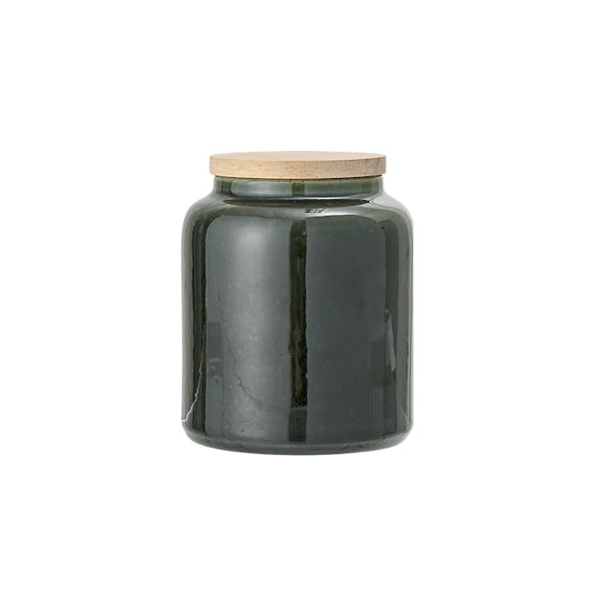 Sage Storage Jar with Lid - Green - 0