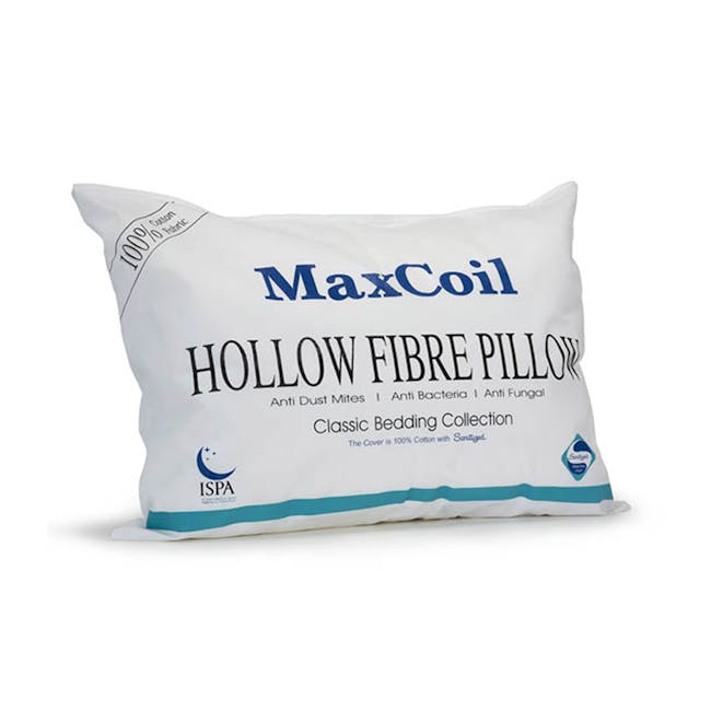 MaxCoil Classic Bedding Hollow Fibre Fill Pillow - 0
