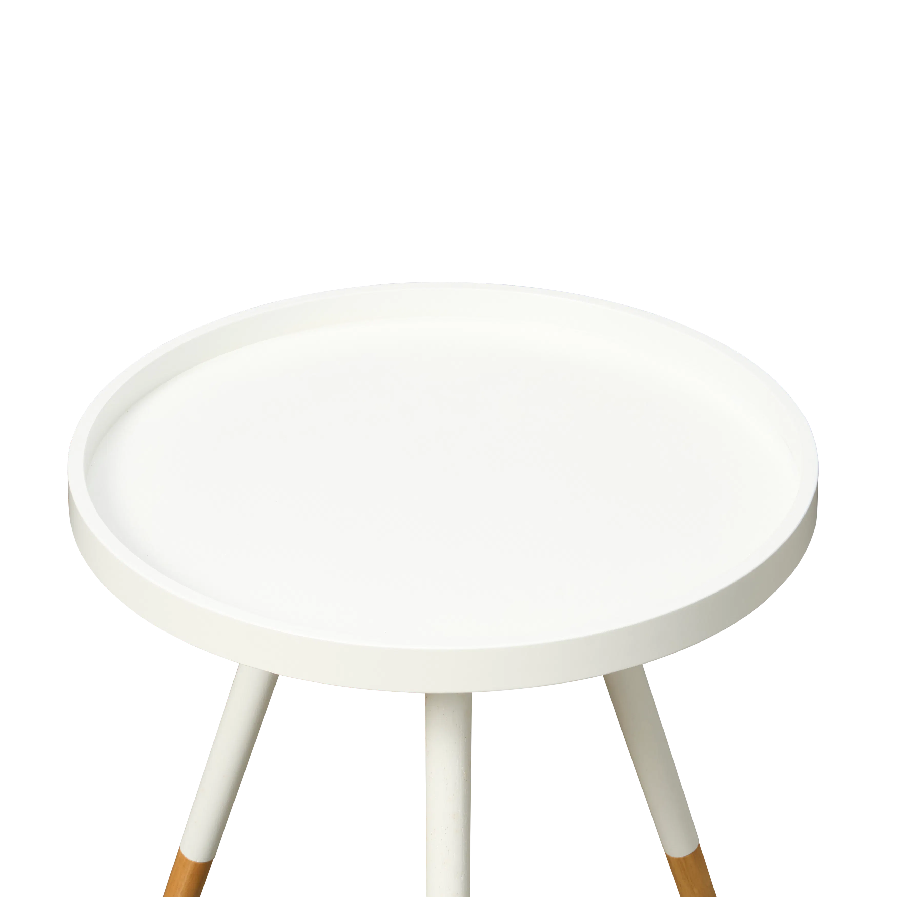 Innis Side Table - White, Natural - 18