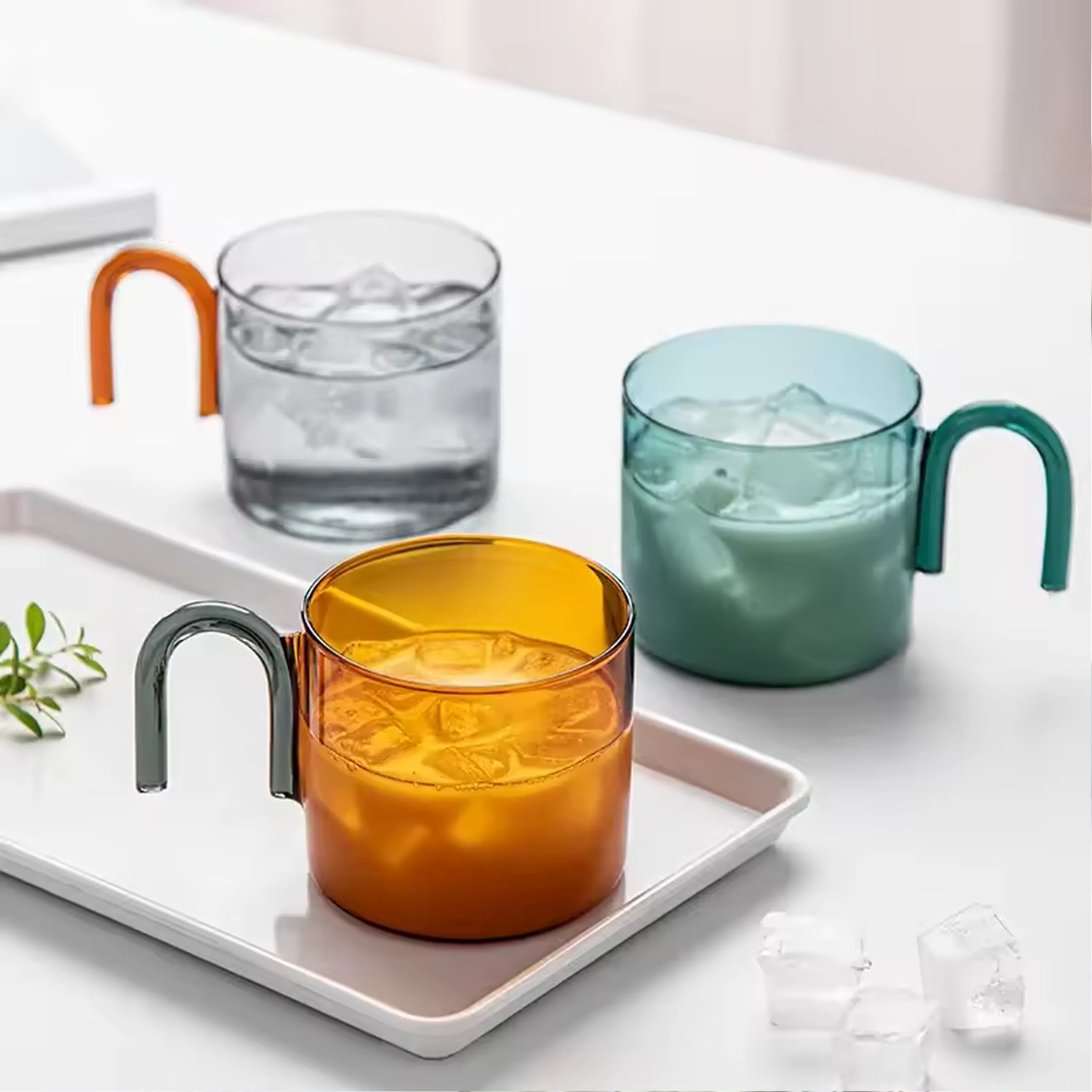 Orno Glass Mug - Green - 9