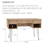 Sandra Study Table 1.2m - Walnut - 7