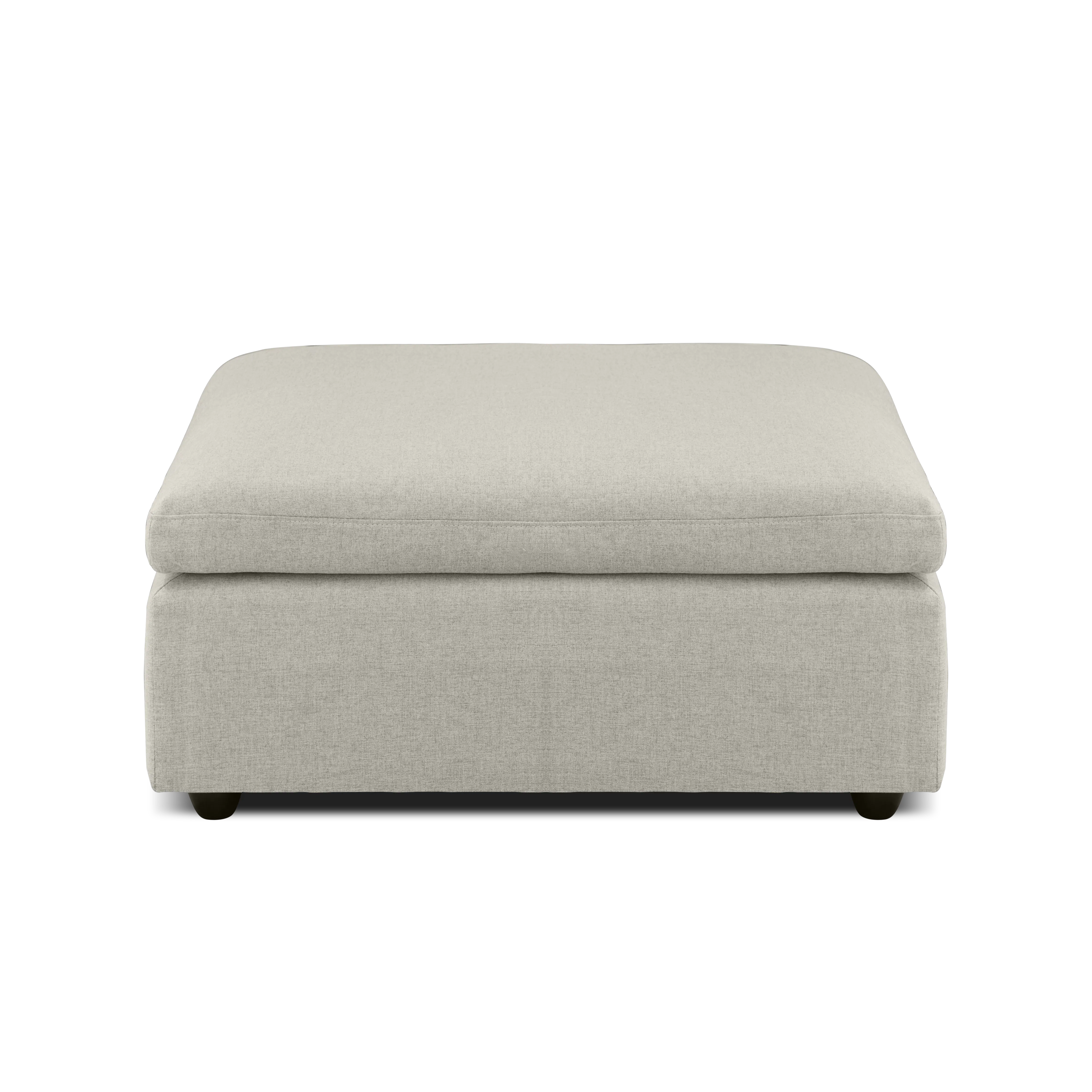 Liam 4 Seater Extended Sofa - Ivory (Fabric) - 28 - Modern minimalist sofa, light beige fabric, clean lines, contemporary