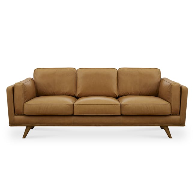 Charles 3 Seater Sofa - Russet (Premium Aniline Leather) - 0