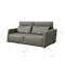 (As-is) Renzo 3 Seater Sofa with Adjustable Headrest - Medium Blue (Faux Leather) - 12