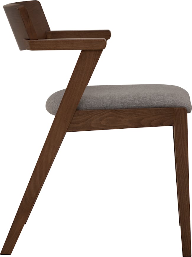 Imogen Dining Chair - Cocoa, Dolphin Grey (Fabric) - 14