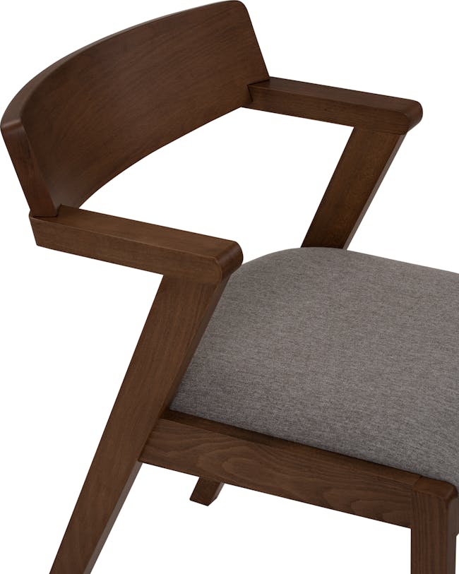 Imogen Dining Chair - Cocoa, Dolphin Grey (Fabric) - 17