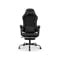Zeus Gaming Chair with Footrest - Black (Faux Leather)