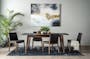 Finna Extendable Dining Table 1.6m-2m - Cocoa, Grey Marble (Smart Top™) - 1