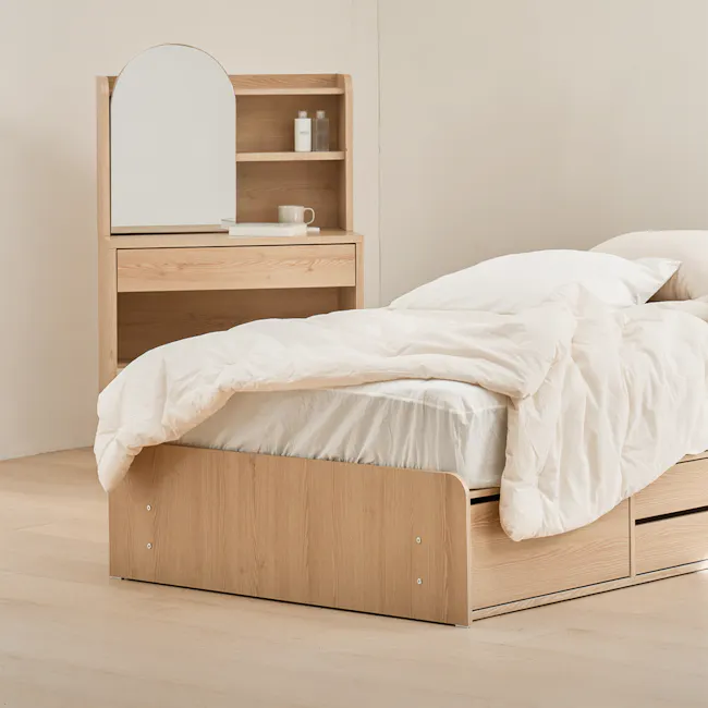 Bonnie Mirror Dressing Table 0.8m - Oak - 25