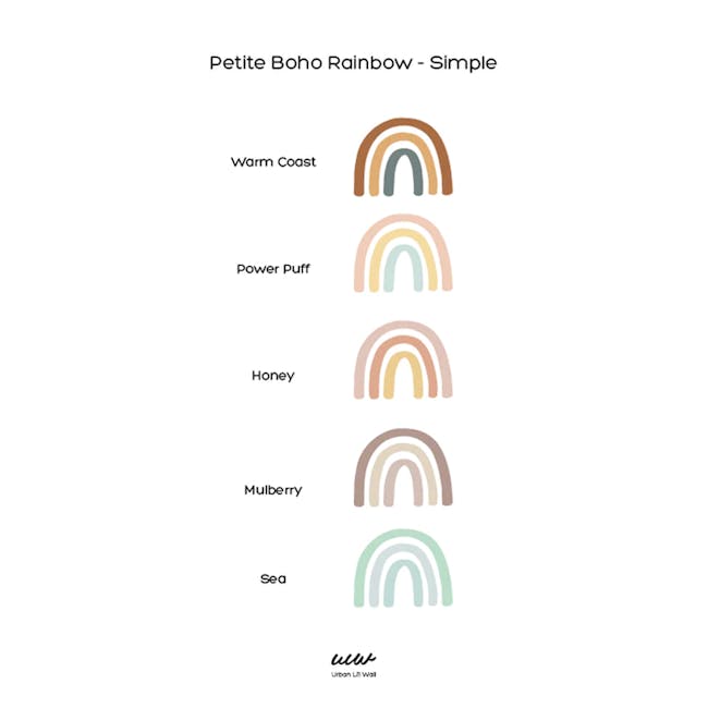Urban Li'l Boho Petite Rainbow Fabric Decal Simple - Honey - 1