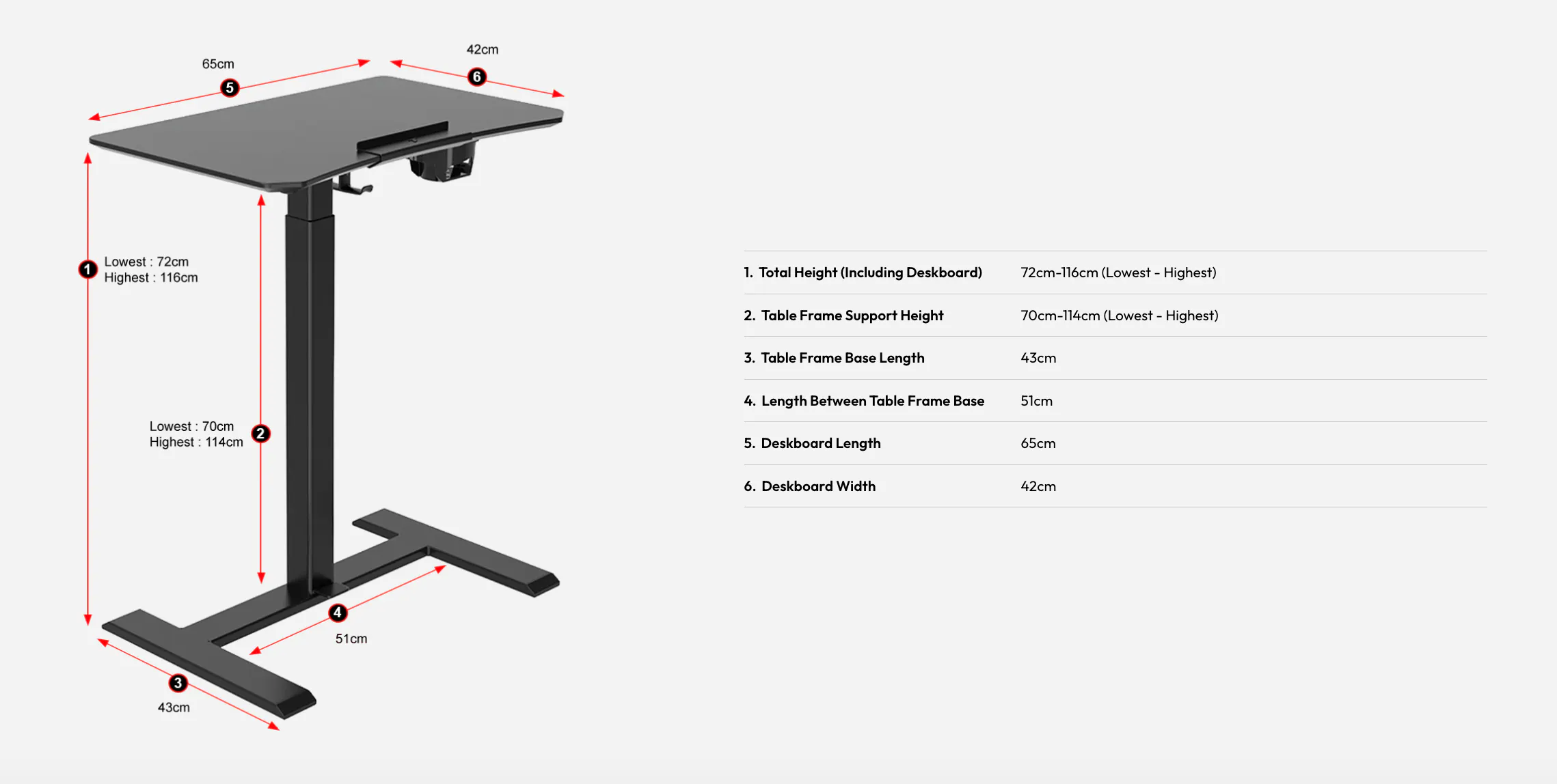 TTRacing TACTO Portable Standing Desk - Onyx - 17