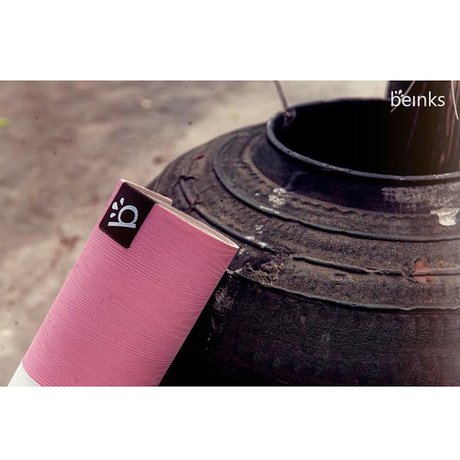 Beinks b'EARTH Natural Rubber Yoga Mat - Heather Pink (4mm) - 3