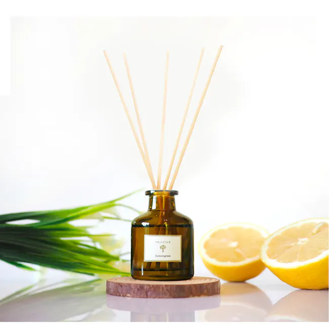 Pristine Aroma Reed Diffuser 50ml - Lemongrass (Garden Scent) - 1 - Lemon grass essential oil, natural scents, diffuser