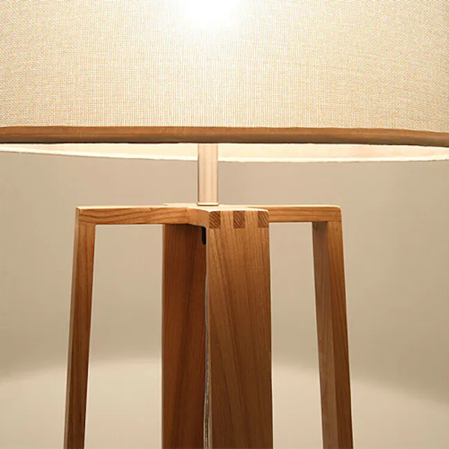 (As-is) Amber Floor Lamp - Oak, White - 14 - 7