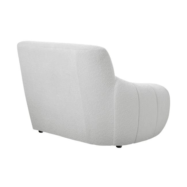 Tara 3 Seater Extended Sofa - Grey - 18 - White upholstered chair, modern design, plush fabric, ergonomic support, sleek