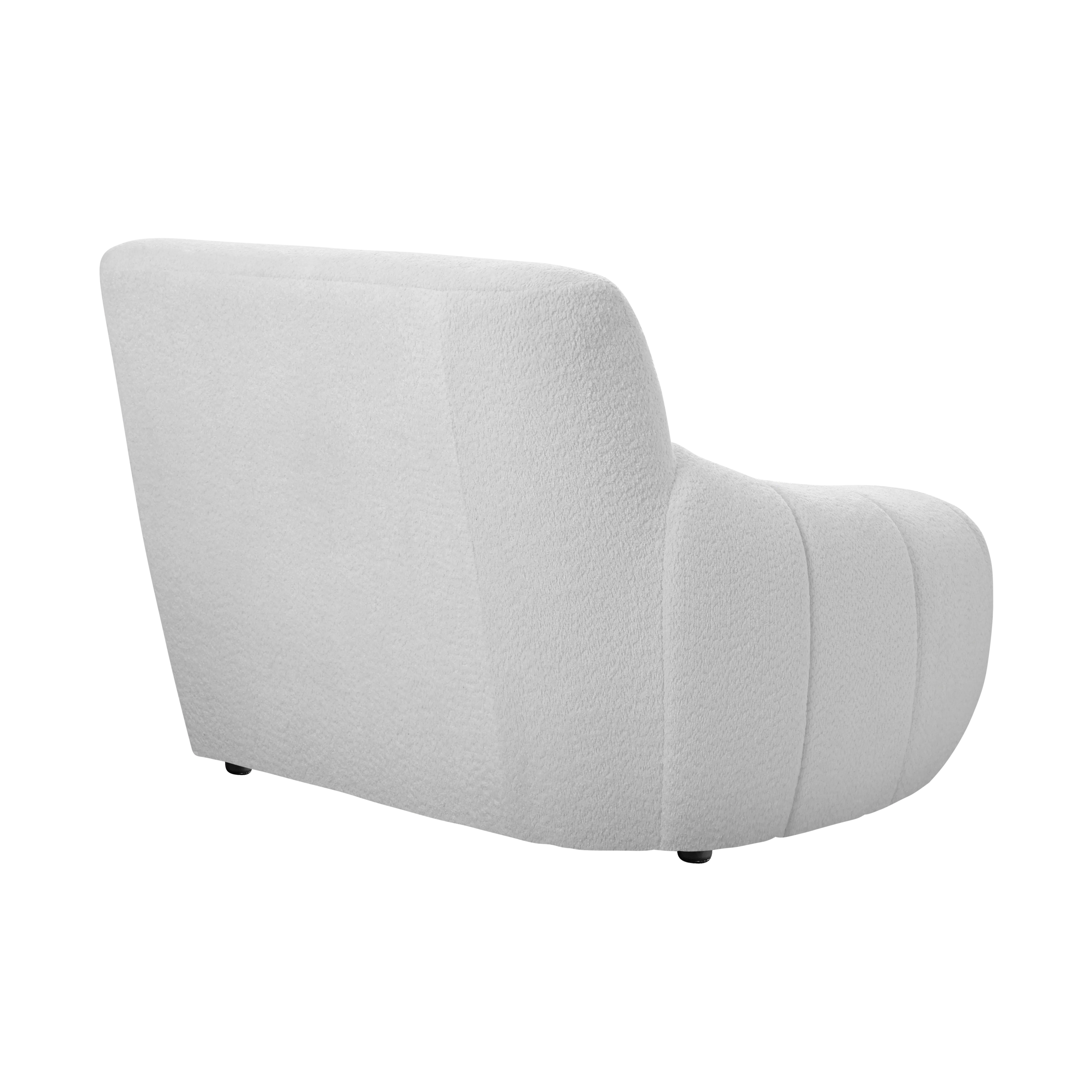 Tara 4 Seater Sofa - Grey - 19 - White upholstered chair, modern design, plush fabric, ergonomic support, sleek lines