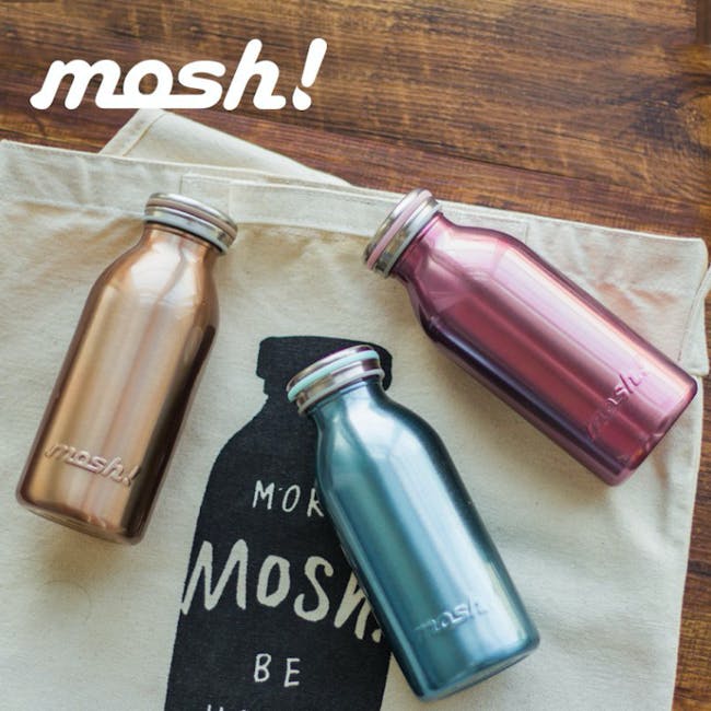 MOSH! Double-walled Stainless Steel Bottle 350ml - Pearl Pink - 2