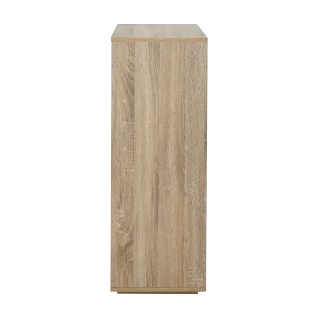 Tyler 2 Door Shoe Cabinet - Oak - 15 - Wooden, natural, rustic, textured, vertical, plank, panel, panel design, wood grain