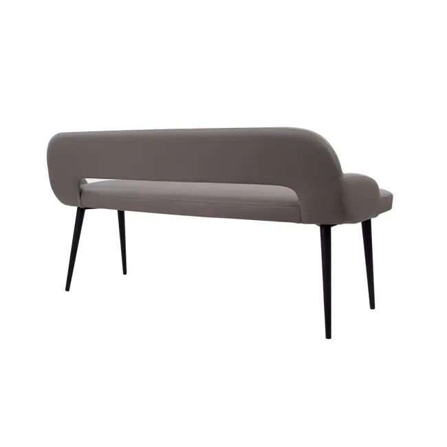 Tatum Bench 1.5m - Taupe (Faux Leather) - 3 - Modern minimalist bench, sleek design, contemporary style, elegant chair
