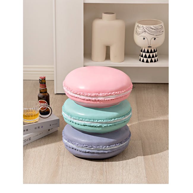 Resin Sculpture Decor Stool - Macaron - 2