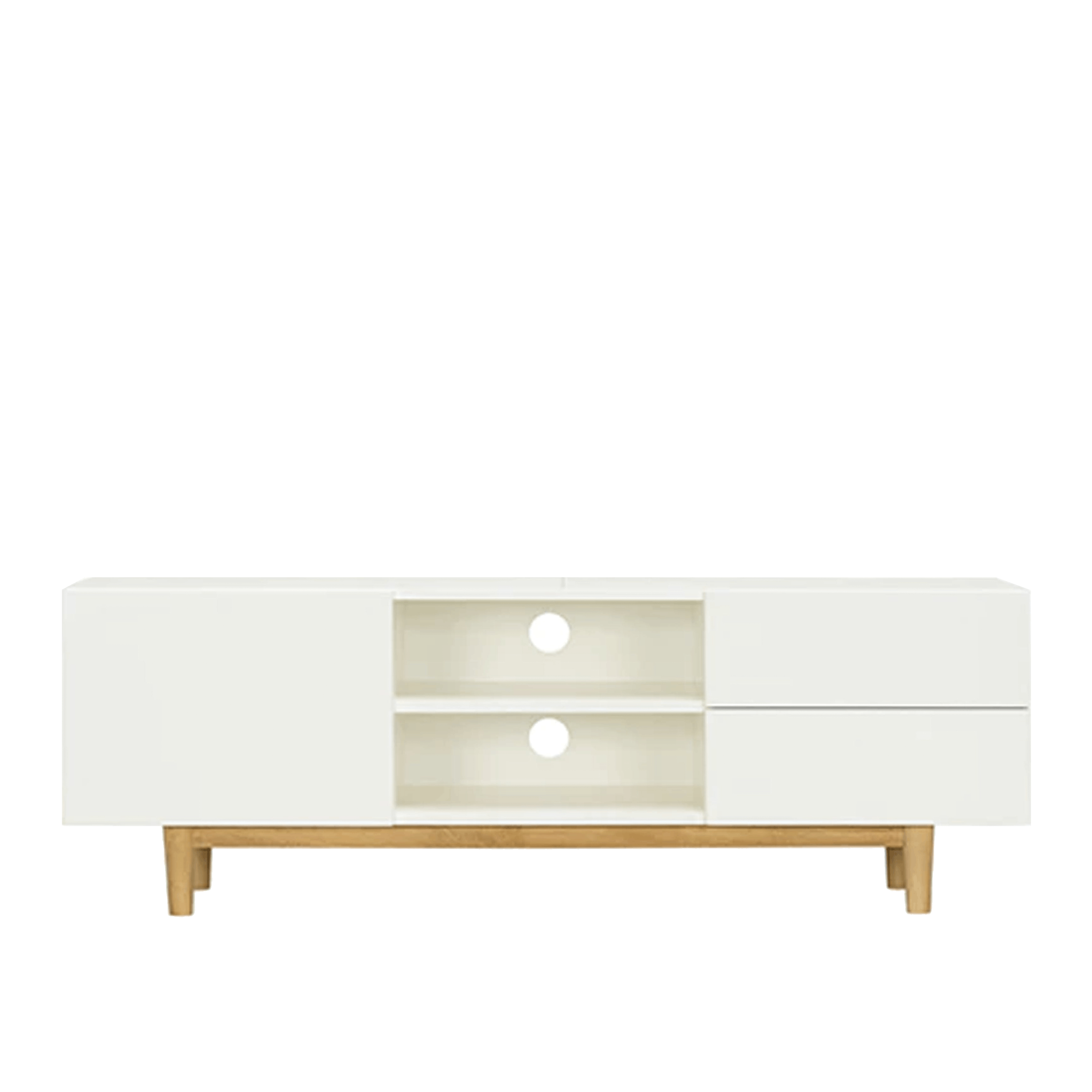 (As-is) Aalto TV Cabinet 1.6m - White, Natural - 15
