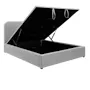 Nolan King Storage Bed in Silver Fox with 2 Asher Narrow Bedside Table - 7