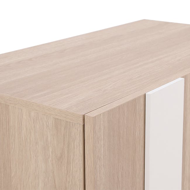 Vana Cabinet 0.8m - Oak, White - 6