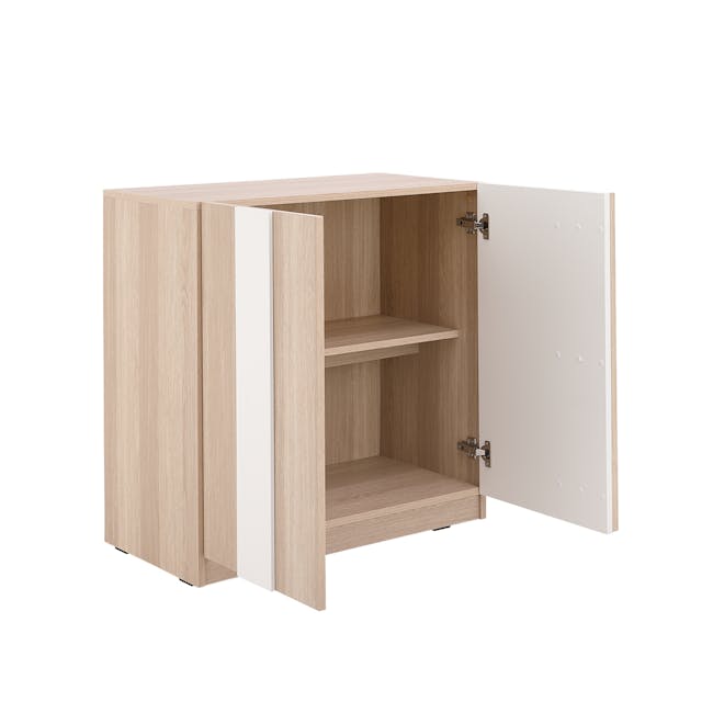 Vana Cabinet 0.8m - Oak, White - 2