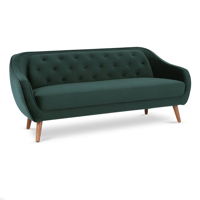 Sven 3 Seater Sofa - Dark Green (Velvet) - 1
