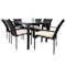 Boulevard Outdoor Dining Set with 6 Chair - White Cushion - 1
