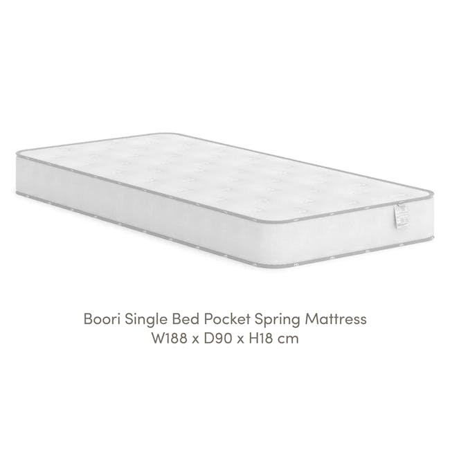 Boori Neat Single Bed with 2 Drawers - Barley, Oak - 5
