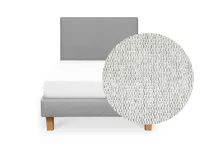 ESSENTIALS Super Single Headboard Divan Bed - Dew (Eco Clean Fabric)