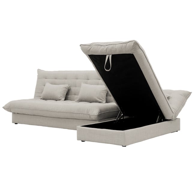 Tessa 3 Seater Storage Sofa Bed - Beige (Eco Clean Fabric) - 22