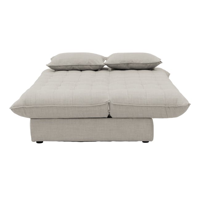 Tessa L-Shaped Sofa Bed - Beige (Eco Clean Fabric) - 16