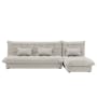 Tessa L-Shaped Sofa Bed - Beige (Eco Clean Fabric) - 0