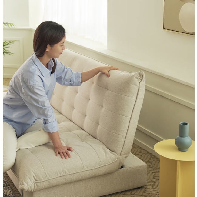 Tessa L-Shaped Sofa Bed - Beige (Eco Clean Fabric), Tessa by Tessa L-Shaped Sofa Bed - Beige (Eco Clean Fabric), Tessa by