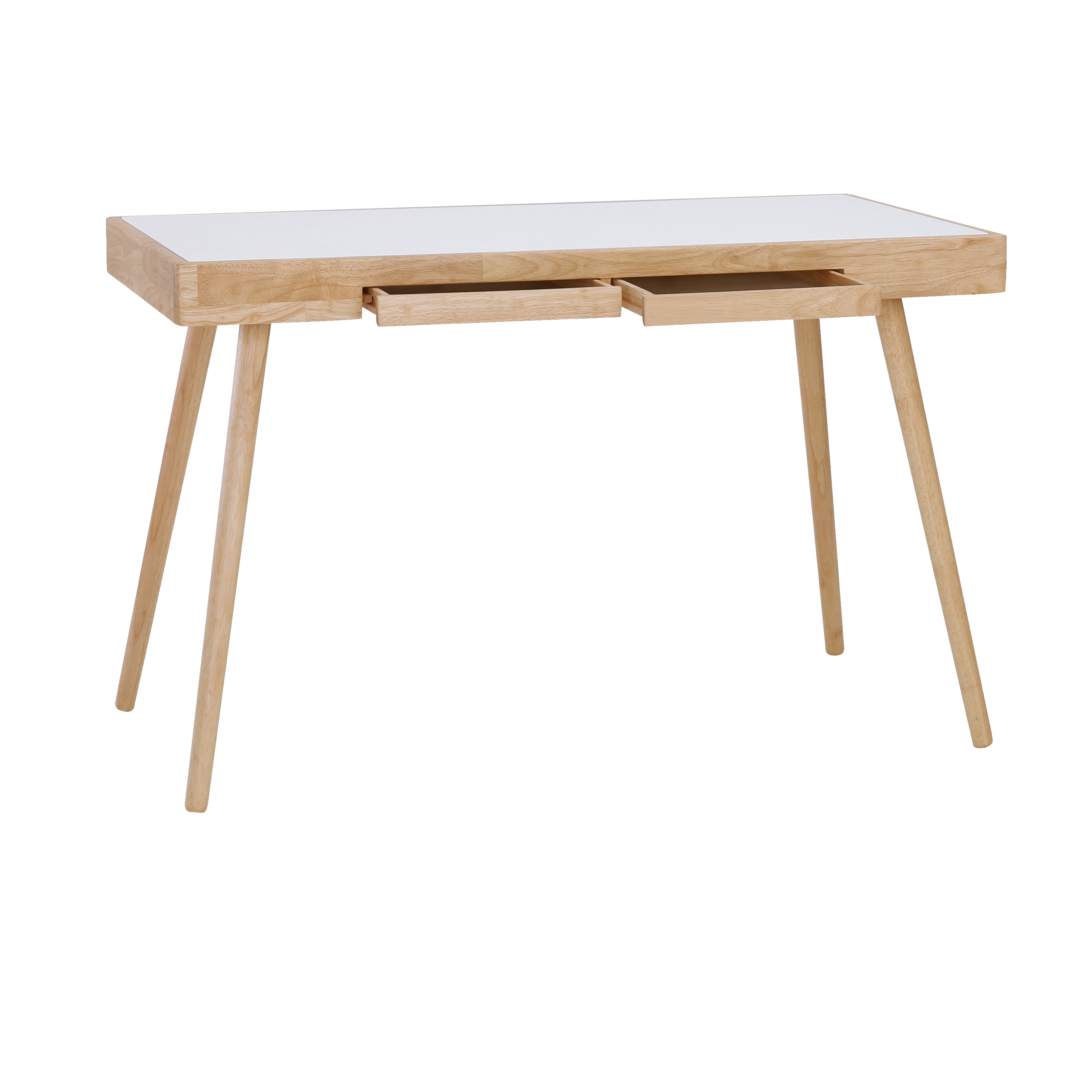 white natural desk